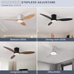 Moderne LED-plafondventilator Licht Kamerdecoratie Decoratief licht met lage vloer Energiebesparend licht met ventilator in slaapkamer en woonkamer