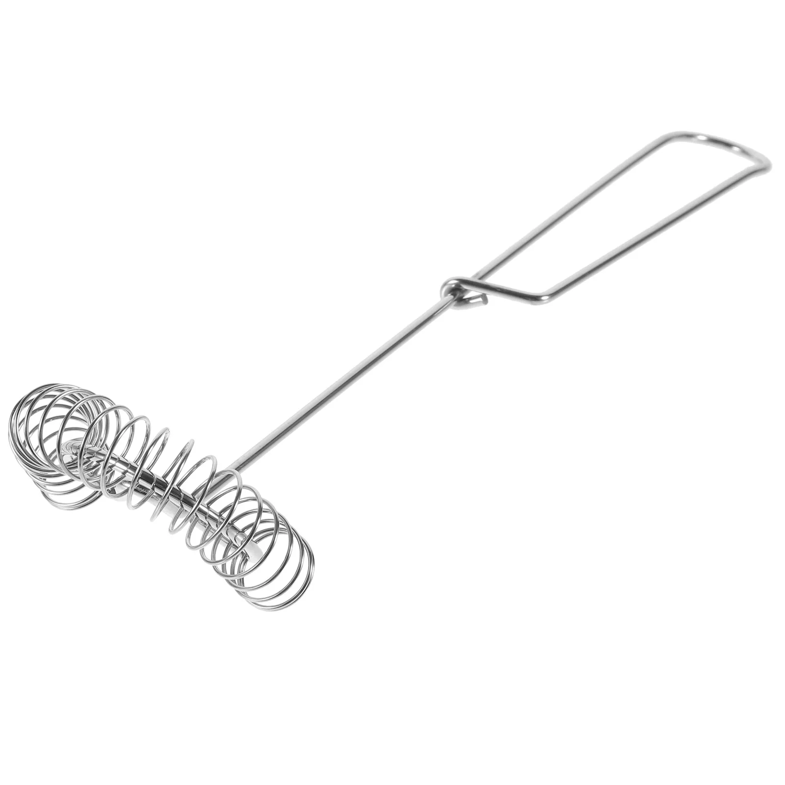 

1pc Manual Egg Beater Stainless Steel Spring Whisk For Kitchen Baking Cooking Milk Frothing Sauce Mixing Non-Slip Handle Metal