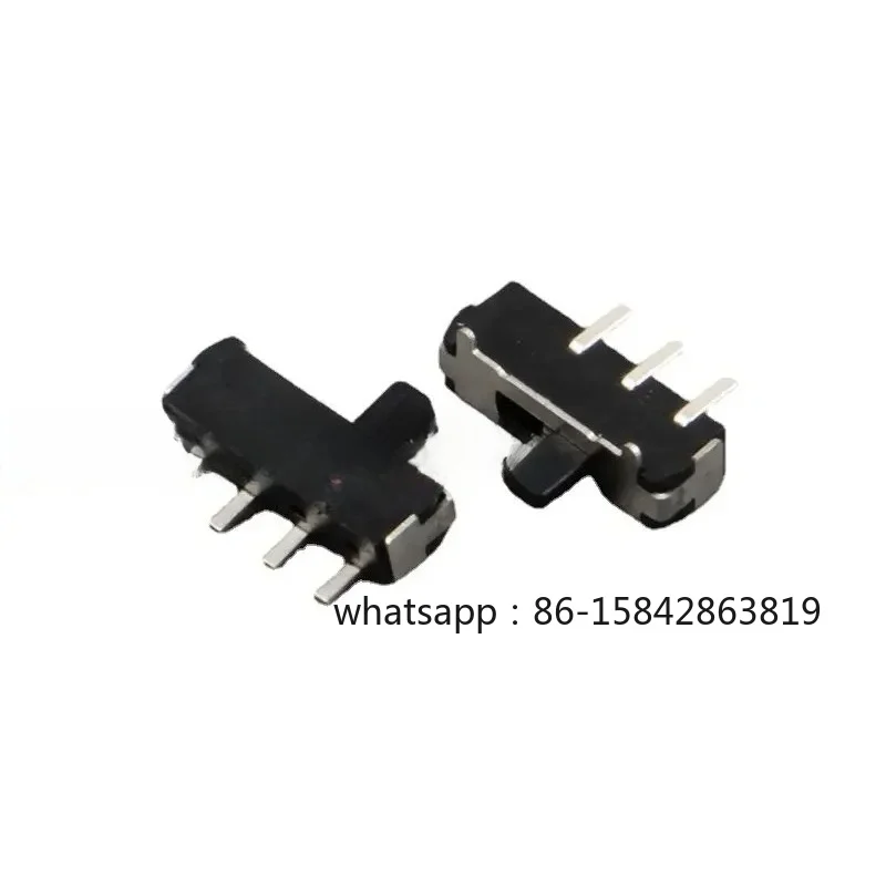 10PCS Miniature Pull Switch Slide  SMD 3 Feet 2 Gear Toggle MTS124