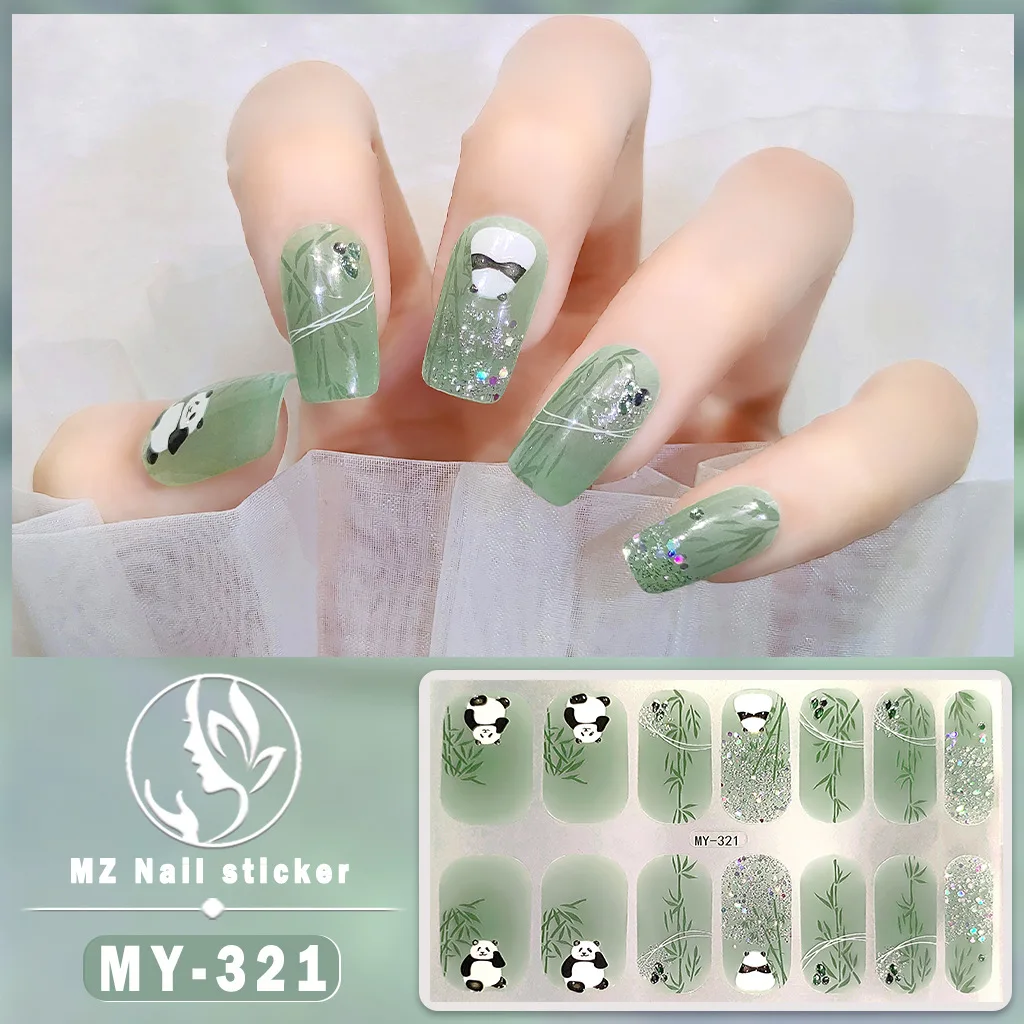 14 Tips Gradient Nail Stickers Long Lasting Full Cover Wraps Samoprzylepne naklejki na paznokcie DIY Bez konieczności pieczenia, gotowe do użytku w salonie