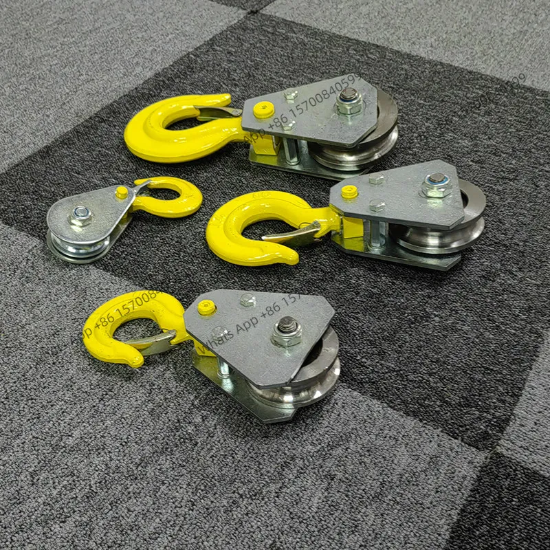 Lifting pulley Low headroom Wire rope Electric hoist Lower hook Steel wheel bearing Ring hook Crane steel roller skid hook