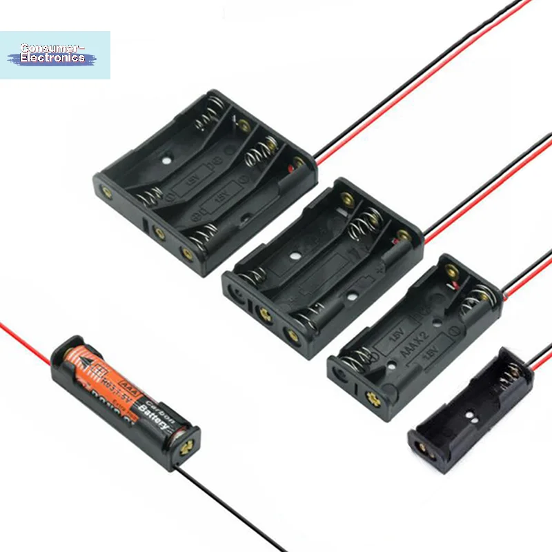 【1 Stück 2/3/4-fachige AAA-Batteriehalterbox, Aufbewahrungsbox für AAA-Zellen, Batteriebehälter】