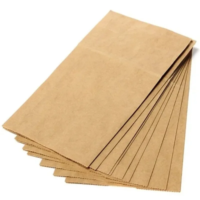 100pcs/lot-17*9*5cm Blank Kraft Paper Bags Sandwich Bread Food Takeout Bags Wedding Party Favour Gift Bags 7 sizes options