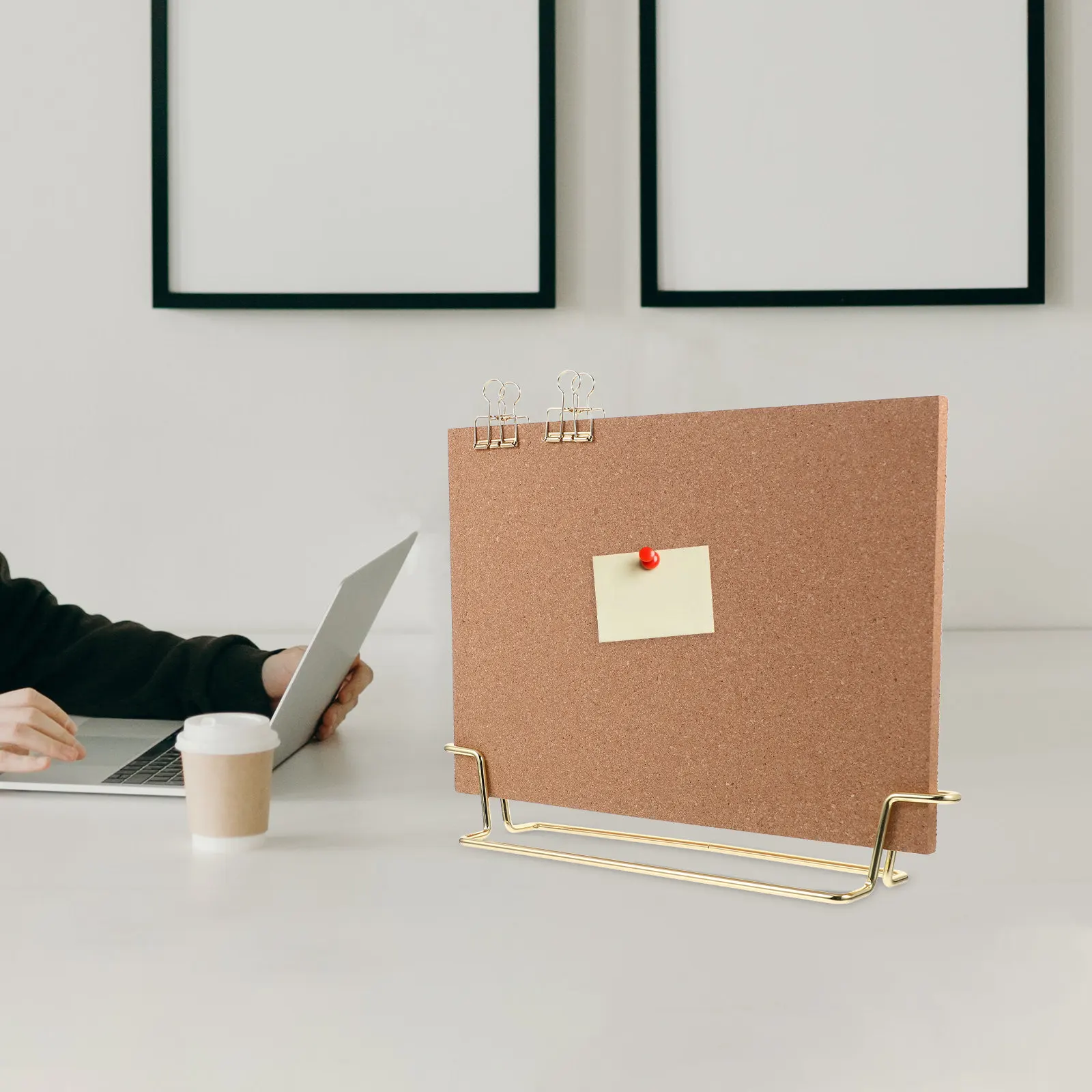 

1 Set Soft Cork Bulletin Board Office Message Display Frame Board Small Reusable Photo Pin Notice Desk Decor Pin Boards for Desk