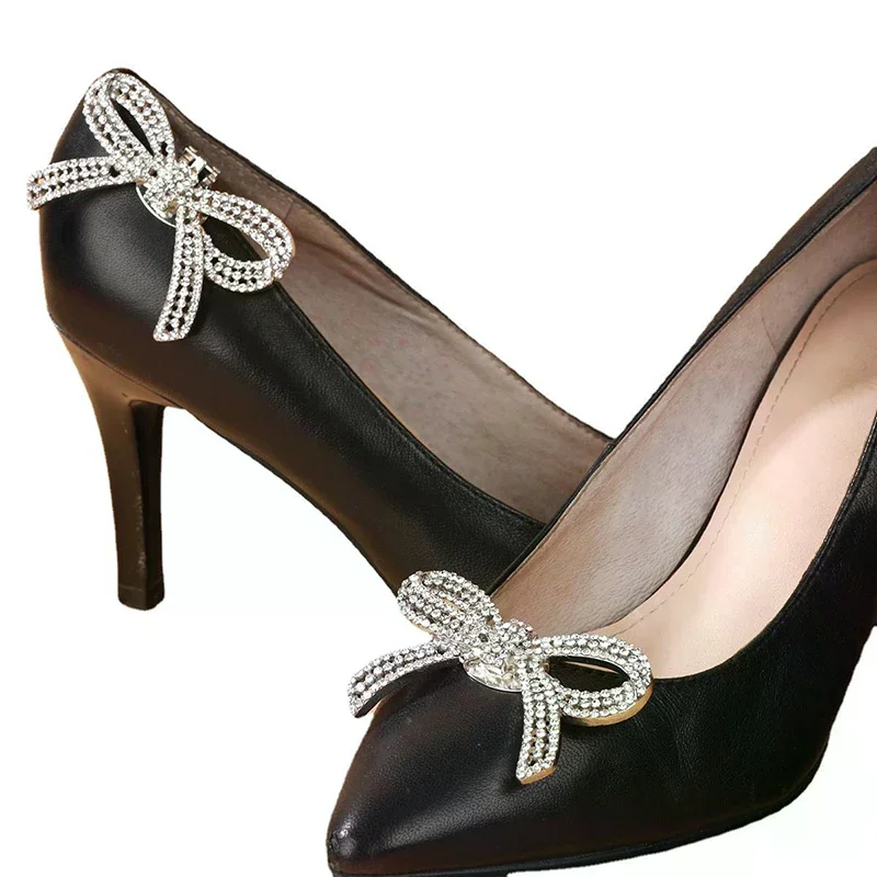 1Pcs Fashion Shiny Crystal Shoes Decorat Clip Women Shoe Buckle Accessories High-heeled Square Removable Shoes Decoration Flower