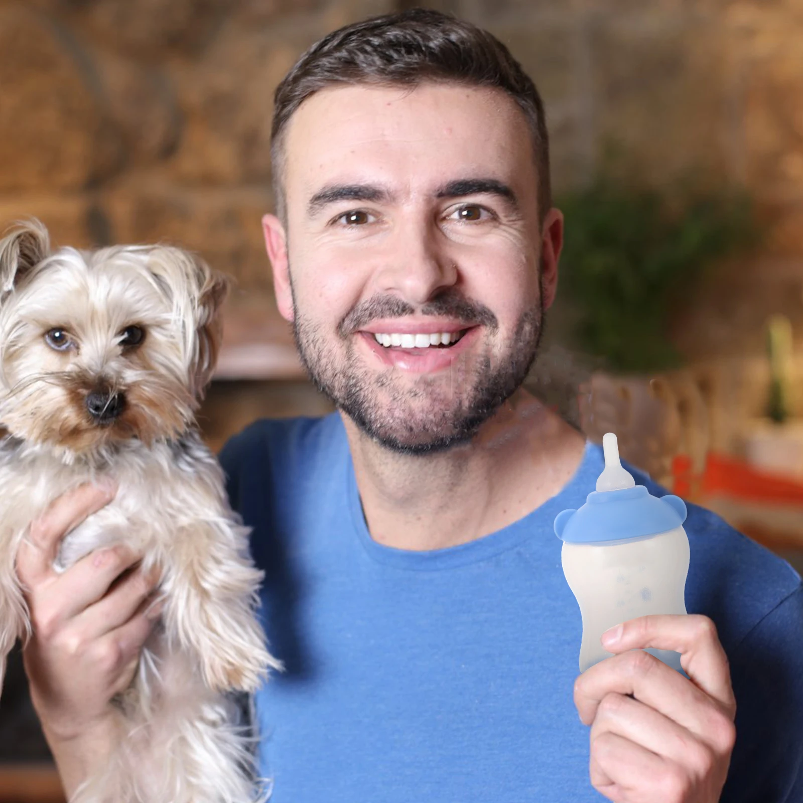 

Silicone Nursing Bottle for Small Pets - Easy to Use and Clean Pet Feeding Bottle for Puppies Kittens Baby Animals Milk Feeder