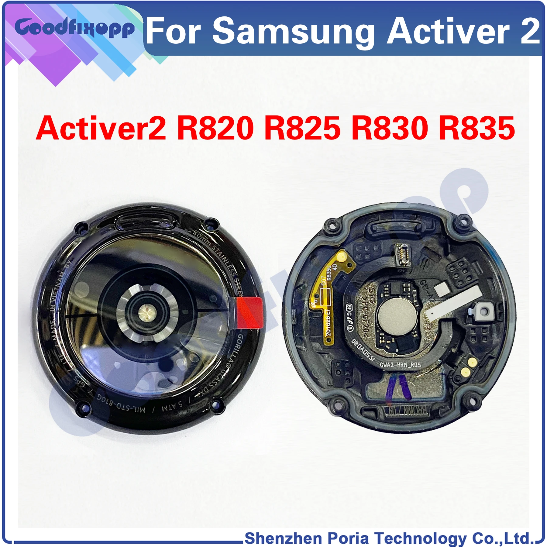 

For Samsung Activer2 44mm R820 R825 / Activer 2 40mm R830 R835 Back Battery Cover Door Housing Case SM-R820 SM-R830 Rear Cover