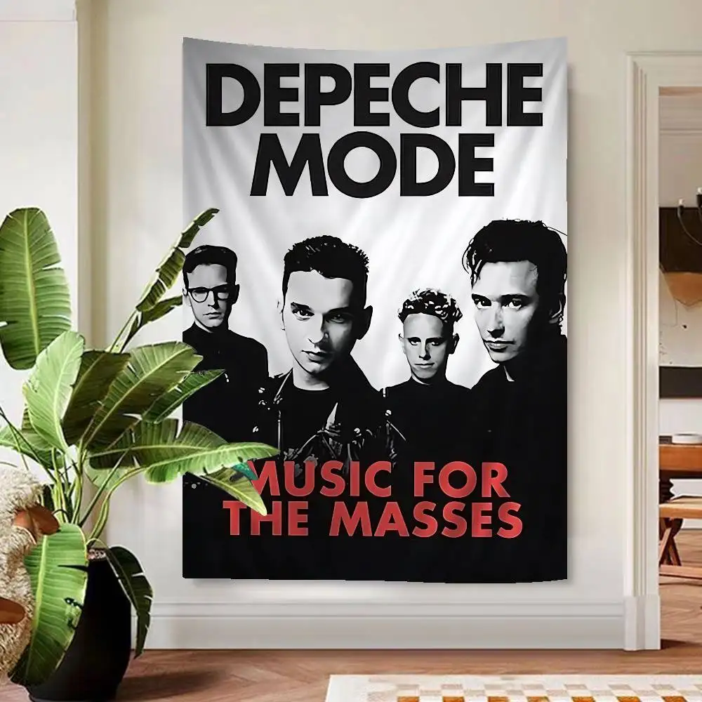 D-Depeche-M-Mode Singer Printed Large Wall Tapestry Hanging Tarot Hippie Wall Rugs Dorm Home Decor