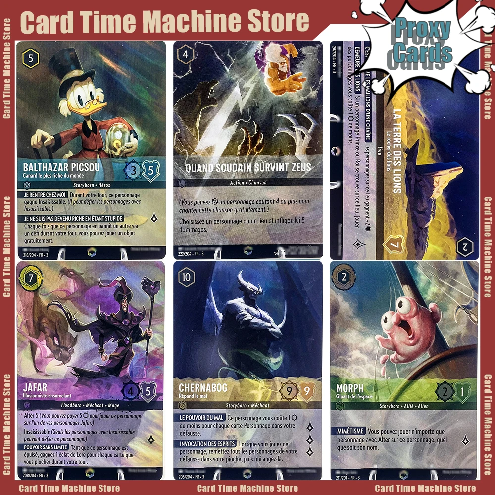 

Lorcana Proxy Cards TCG DIY Cards Collection Board Games 211-FR-3 219-FR-3 217-FR-3 213-FR-3 209-FR-3 210-FR-3 206-FR Toy Gifts