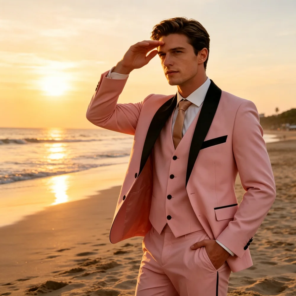 

Элегантный мужской костюм-тройка Slim Fit ST Cassy высокого качества для офиса, отдыха и торжественных мероприятий