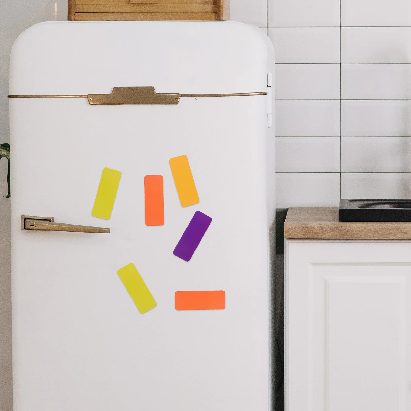 Etiquetas magnéticas de borrado en seco, etiquetas de placa de nombre, etiquetas magnéticas de refrigerador grabables para pizarra blanca