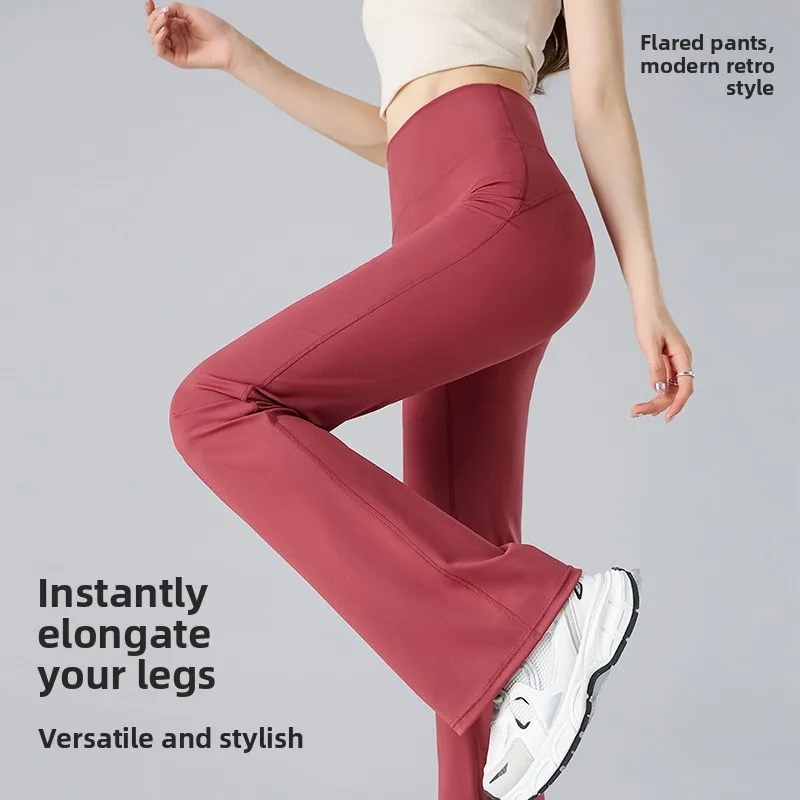 

High Waist Wide Leg Yoga Pants Fitn Sportswear Women's Outerwear Bell Bot ket Autumn 2025 New Arrival
