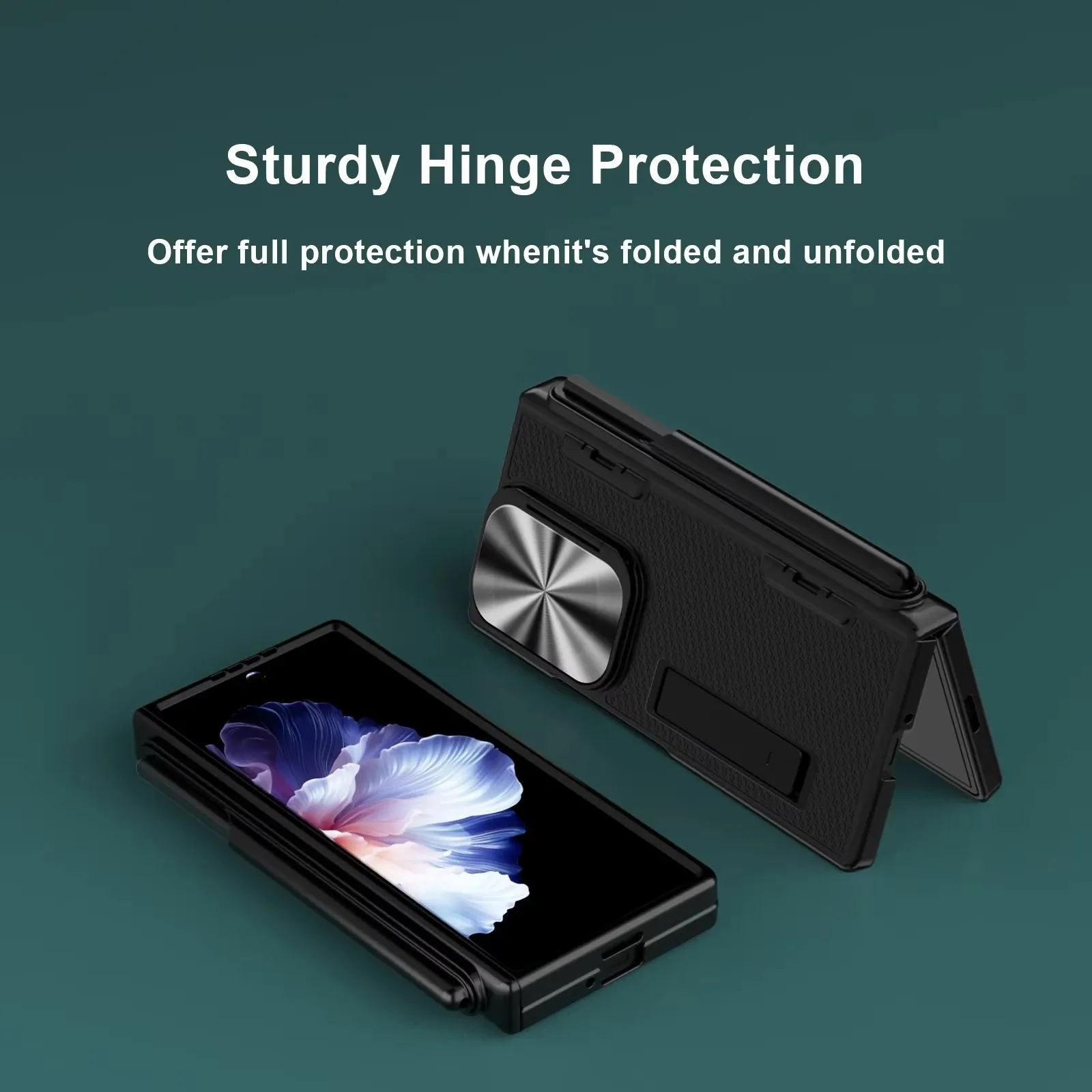 

Phone case Shockproof Protection For Samsung Galaxy Z Fold 6 5G Skin-Friendly Matte Folding Hinge Pen Slot Bracket Tempered Film
