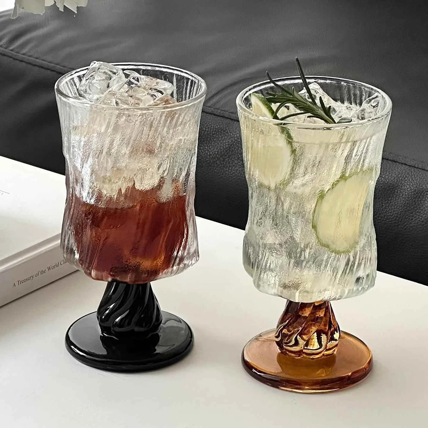Nordic Court Style Iceberg Highball Glass Luxury Premium Red Wine Glass Specialty Coffee Juice Drink Glass Transparent Glass