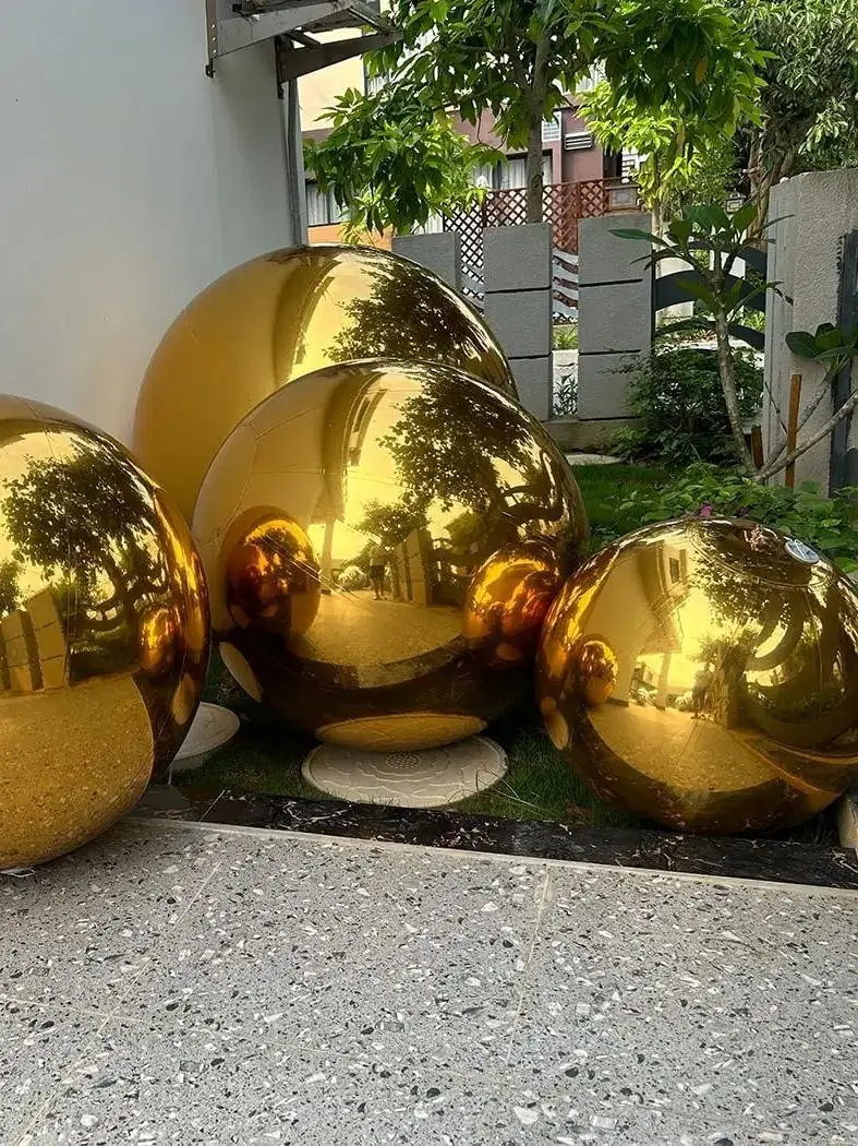 Riesige PVC-Schwimmende Kugel, Spiegelballon, Glänzender Disco-Aufblasbarer Spiegelball, Reflektierende Glänzende Hochzeitsdekoration – Detail 2