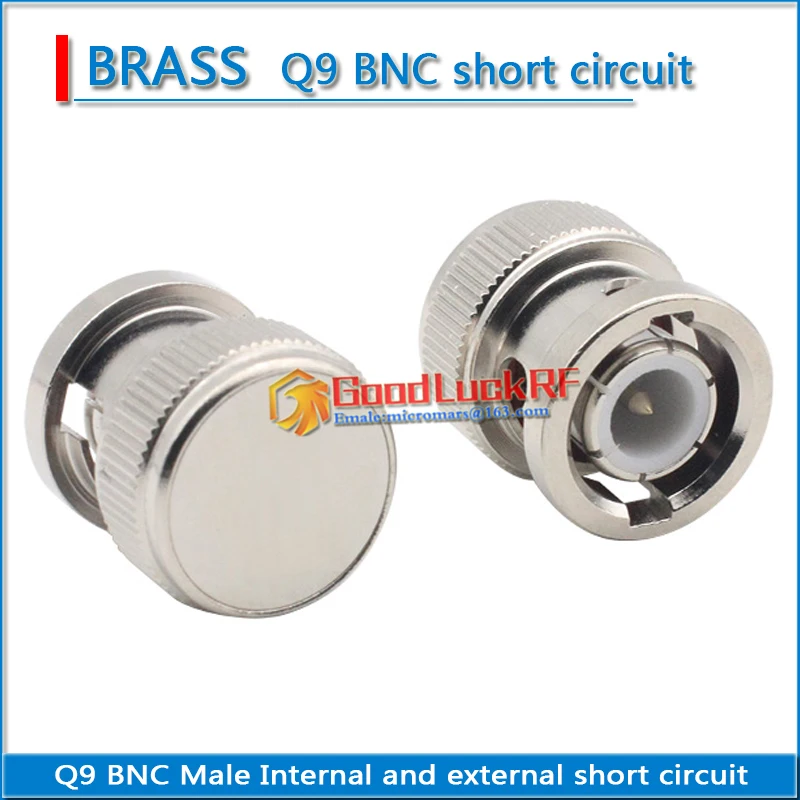 1X Pcs Q9 BNC Male Circuit breaker Internal and external short circuit RF Brass Adapters