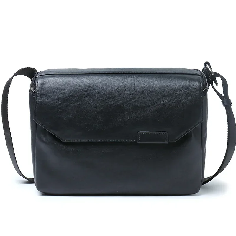 2025 Men's Leather Crossbody Bag Leisure  Single Shoulder Layer Cowhide Men Bag Plant Tanning Designer Luxury Bag