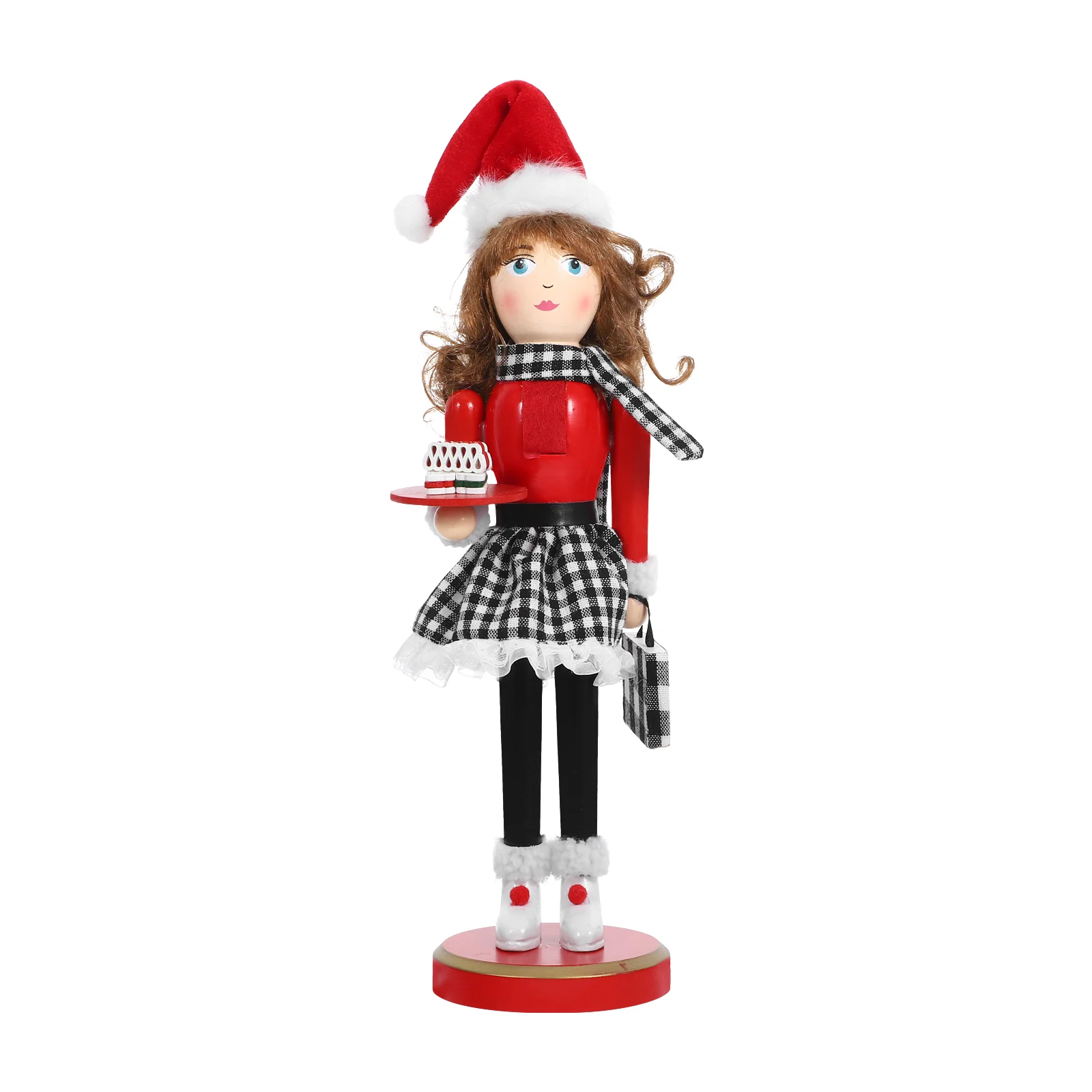 

Nutcracker Wood Figurine Wooden Xmas Desktop Christmas Nutcrackers Puppet Tall Unique Mom Gift