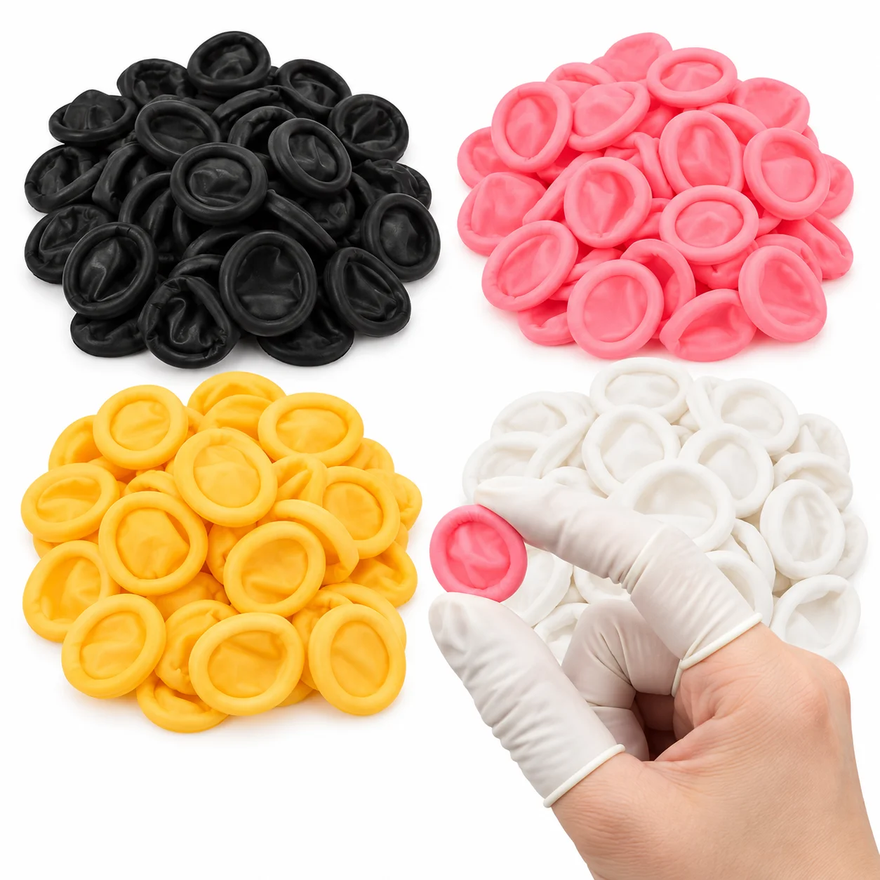 100/300PCS Finger Cots Disposable Fingertip Covers Finger Sleeves for Nail Art Painting Crafts Jewelry Making Electronic Repair