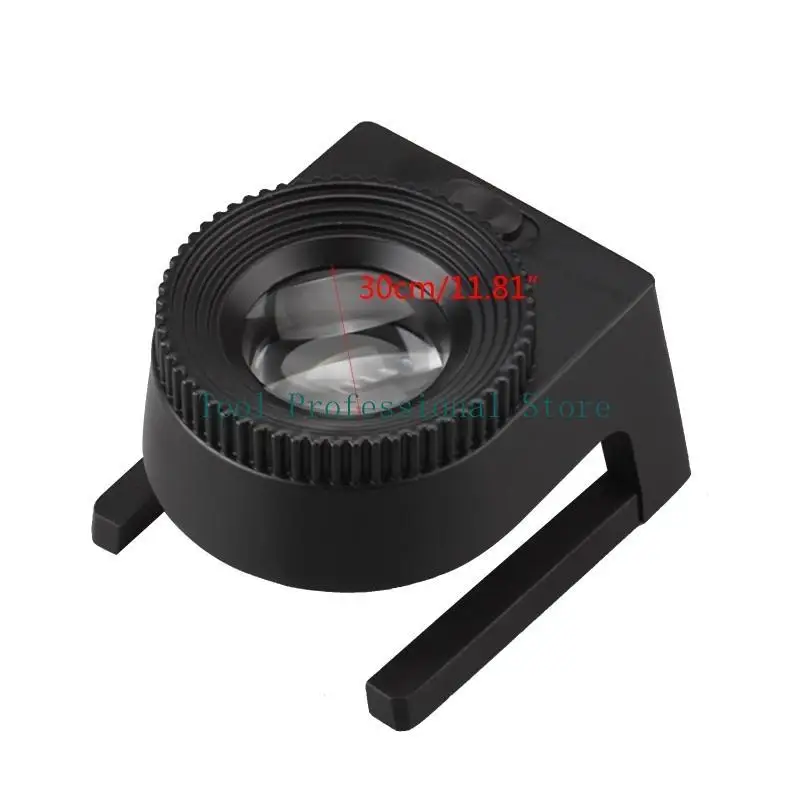 57QF 20X Lupa lupa para W/ 3 LED Light Desktop Metal Eye Lupe Escala