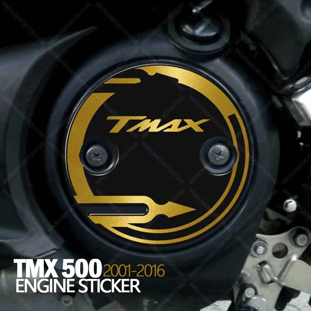 

Motorcycle Accessories Waterproof Protective Sticker Engine Sticker 3D Epoxy Protective Sticker For TMAX 500 530 T-MAX 2001-2016