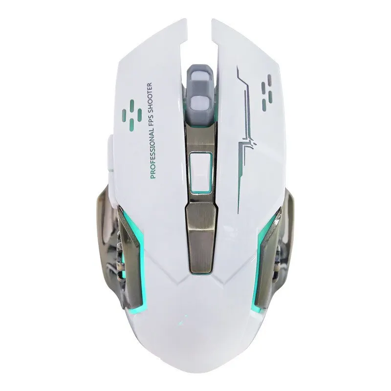 Akumulator Bezprzewodowa mysz do gier Cicha mysz Bluetooth USB Mechaniczne podświetlenie E-Sports PC Gamer Mouse dla komputera