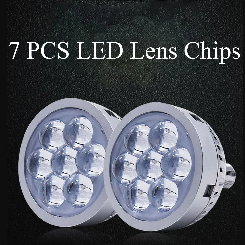 2 PCS ZSD SINGLE HIGH BEAM LED PROJECTOR LENS LED FOG LIGHTS AND 21W POWER WITH SEVEN PIECES LEDS Fog Lamp