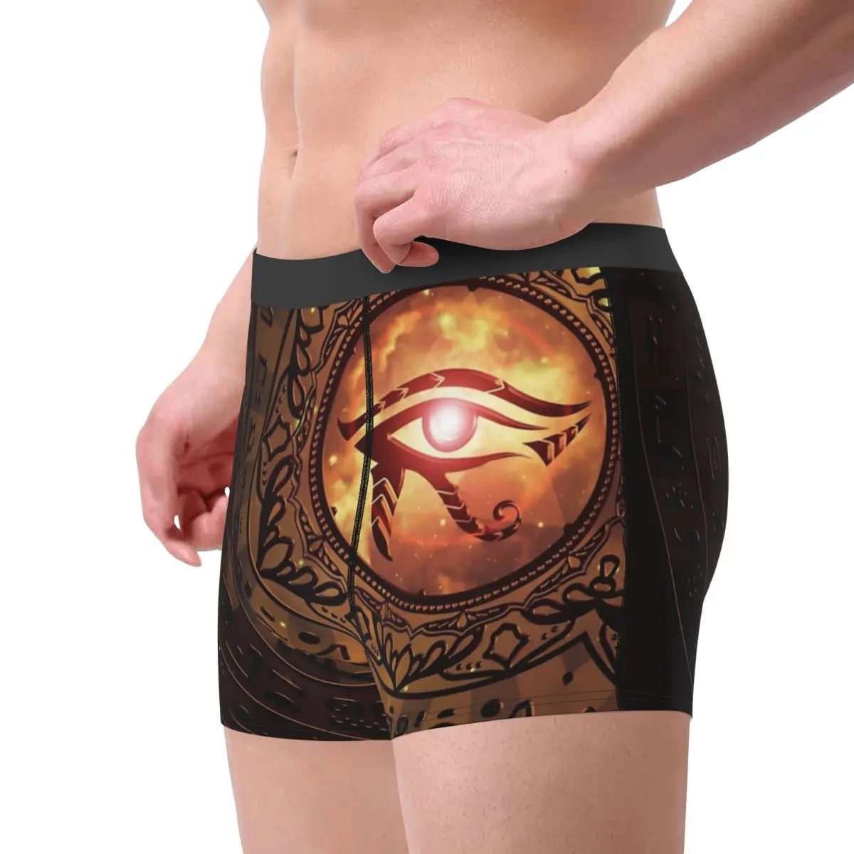 Printed Boxer Shorts Panties Men's The Eye Of Horus Egypt Ancient Egyptian Symbol Underwear Soft Underpants for Male