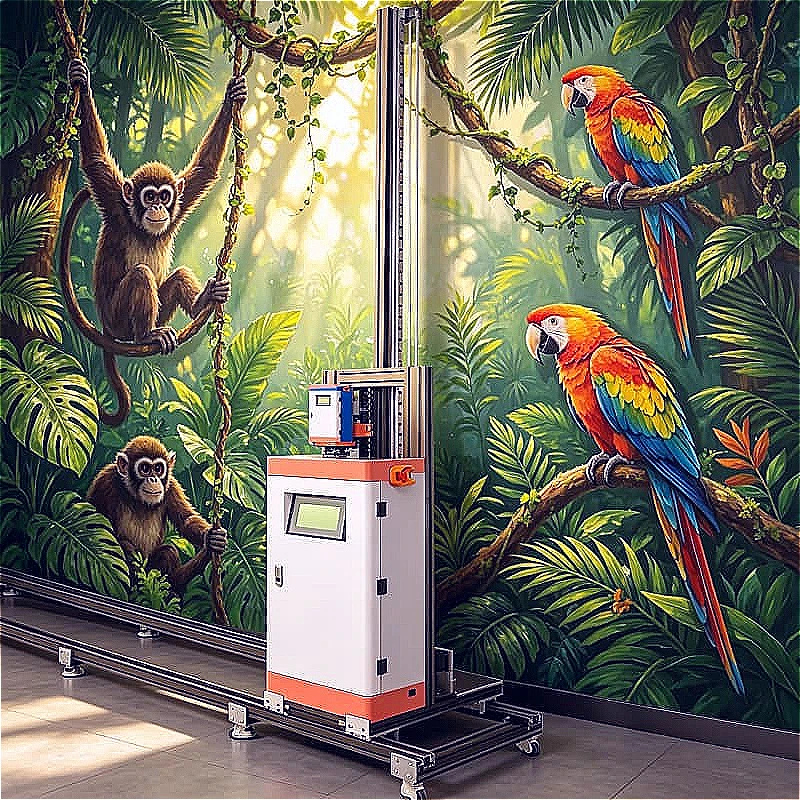 Touch Screen UV Wall Printer Vertical Inkjet 3D For Acrylic Glass Wood Metal Canvas Easy Operation Wall Art Printing Customized