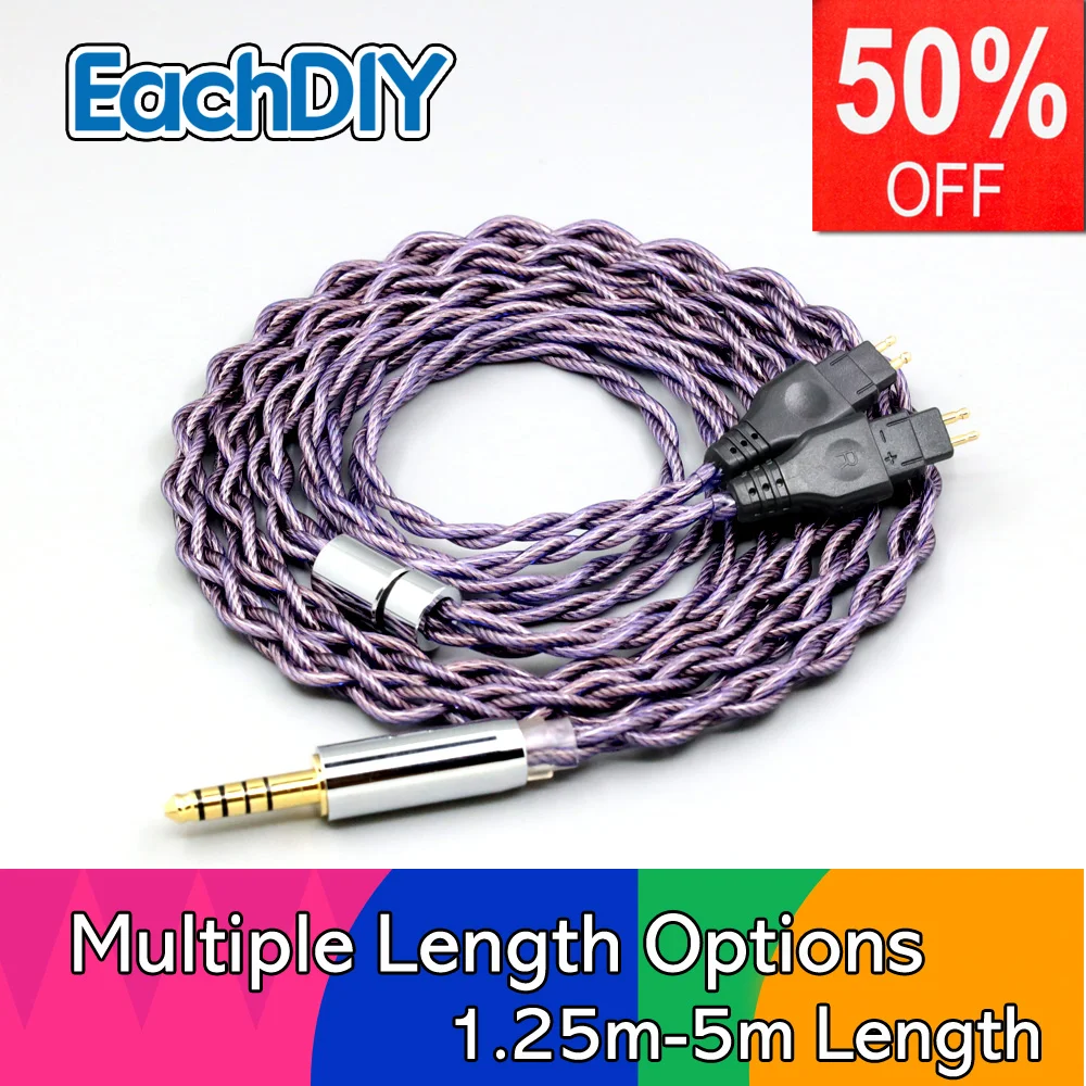 

Type2 1.8mm 140 cores litz 7N OCC Headphone Earphone Cable For Sennheiser HD580 HD600 HD650 HDxxx HD660S HD58x HD6xx LN007871
