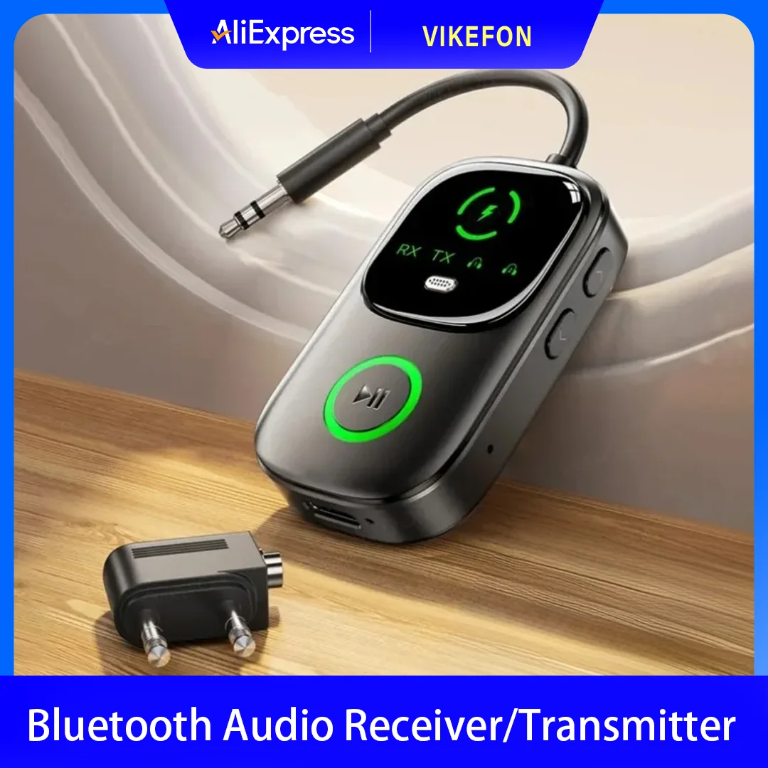 Kabelloser Auto-Audio-Adapter Bluetooth 5.4 Audio-Empfänger-Sender mit 3,5 m Kabel für Fernseher, Kopfhörer, Autos und andere Geräte