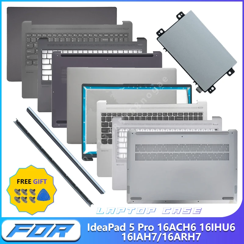 New Laptop Parts For IdeaPad 5 Pro 16ACH6 16IHU6 16IAH7 16ARH7 Xiaoxin Pro 16 2021 LCD Back Cover Bezel Palmrest Bottom Hinge