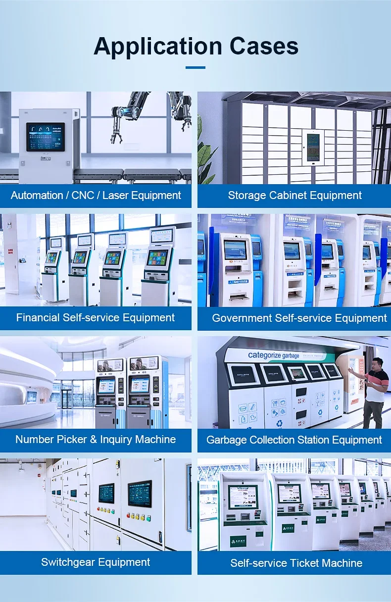 شاشة Touchhink 10 نقاط متعددة اللمس Hmi Ip65 Linux Win10 حافظة كمبيوتر صناعية لوحة أمامية شبكية صناعية الكل في واحد كمبيوتر #6