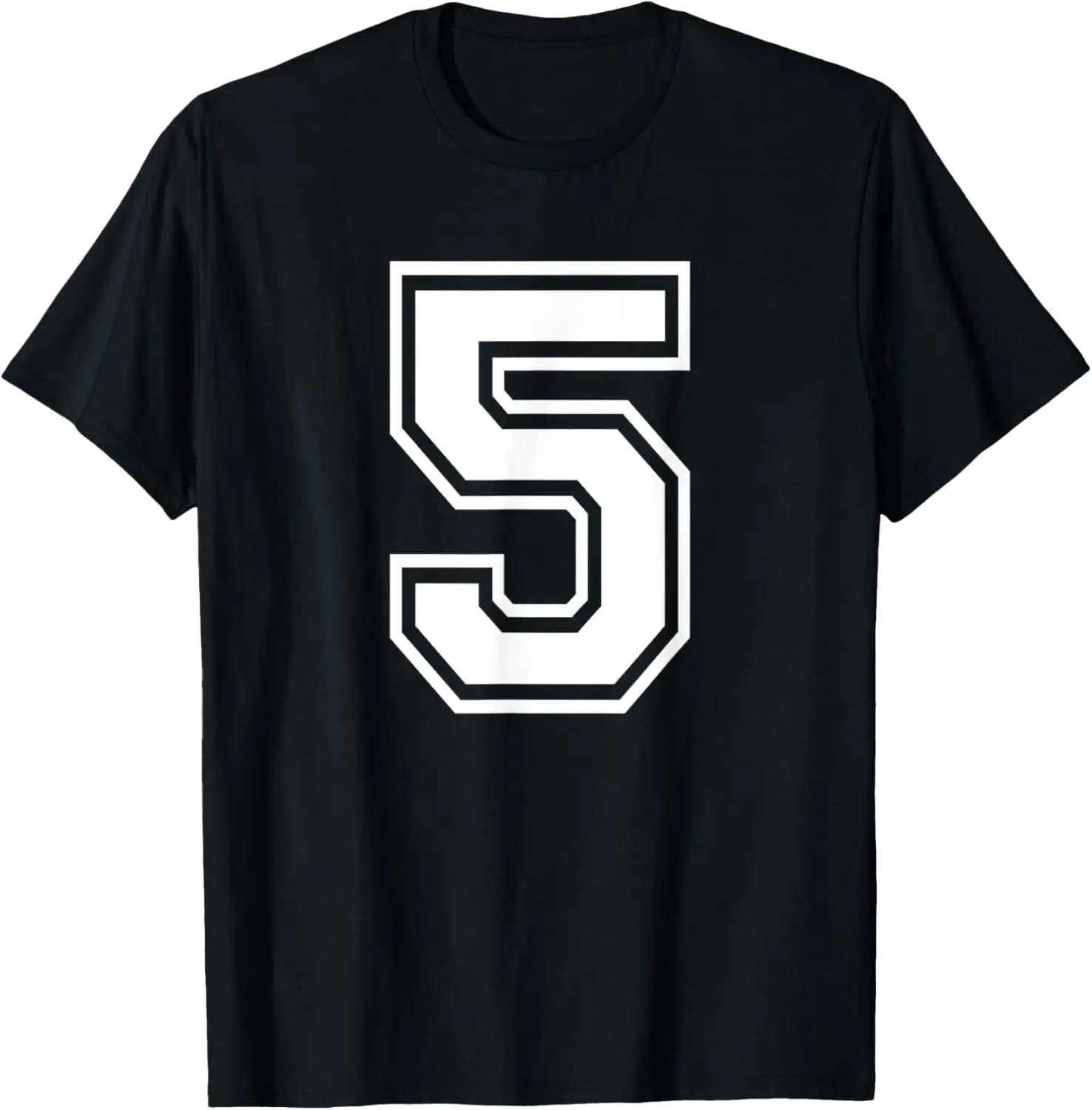 

Number 5 Birthday Gift Sports Player Team Numbered Jersey T-Shirt