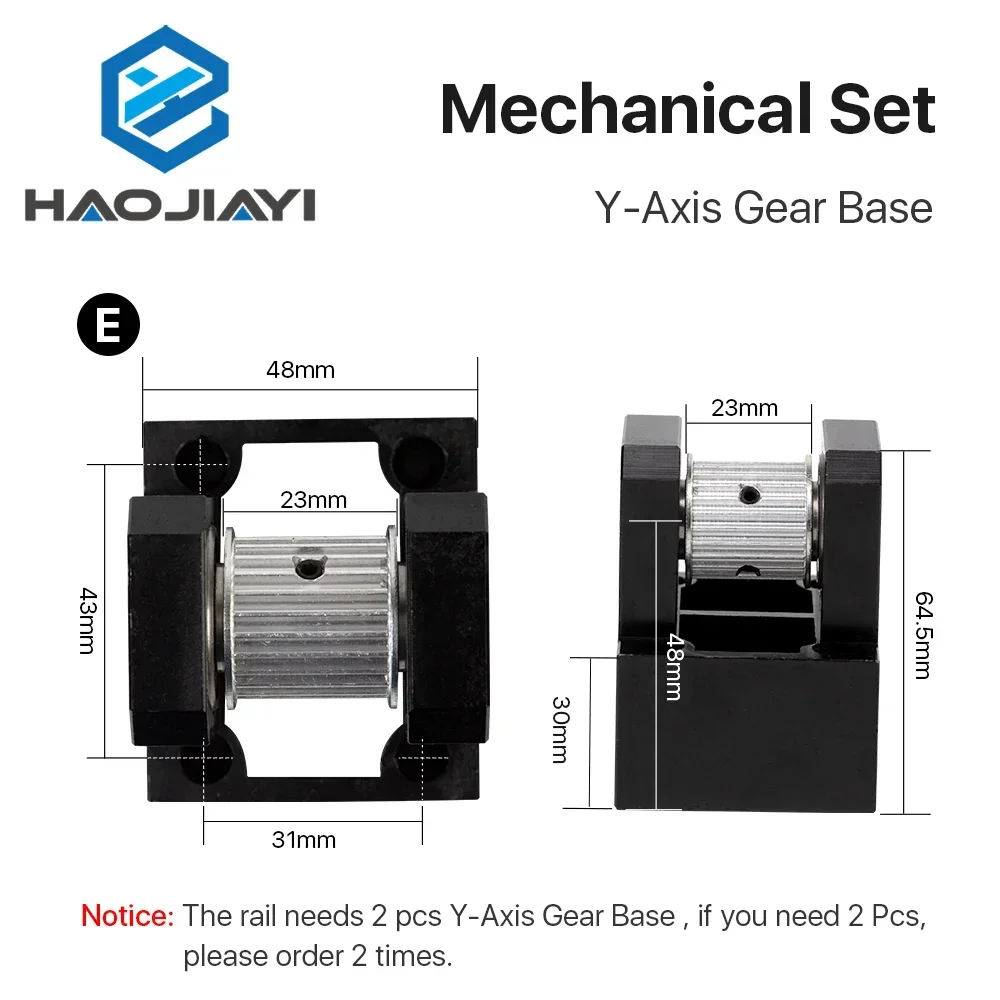 LC Gear Base Set Machine Mechanical Parts Guide Rail Set for Co2 Laser Engraving Cutting Machine