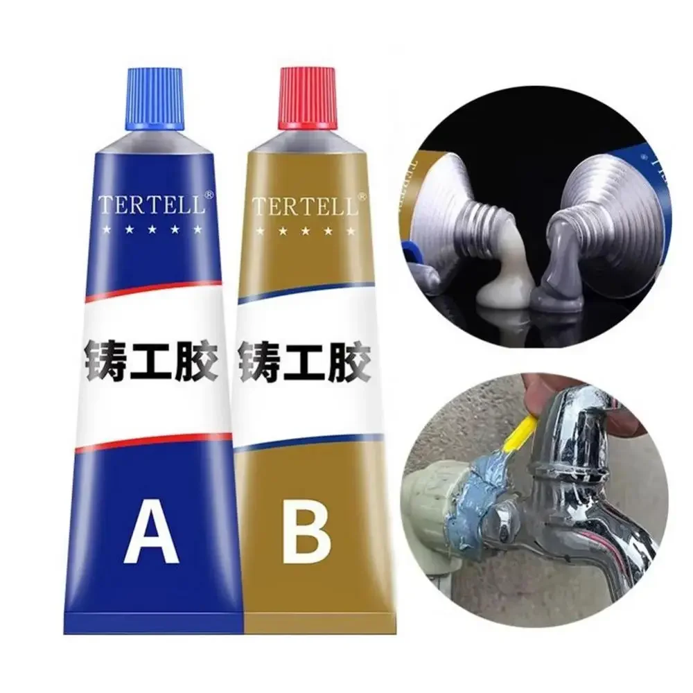 New TERTELL A+B Glue Casting Adhesive Industrial Repair Agent Casting Metal Cast Iron Trachoma Stomatal Crackle Welding Glue
