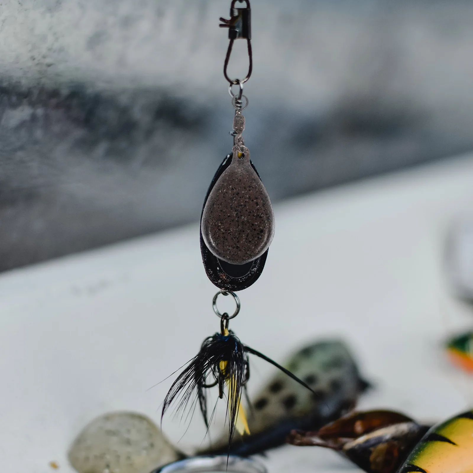 

5 Pcs Weights 57g Pear Shape Smooth Rotating Fishing Weights With Rings Durable Anti Corrosion Essential Tackle