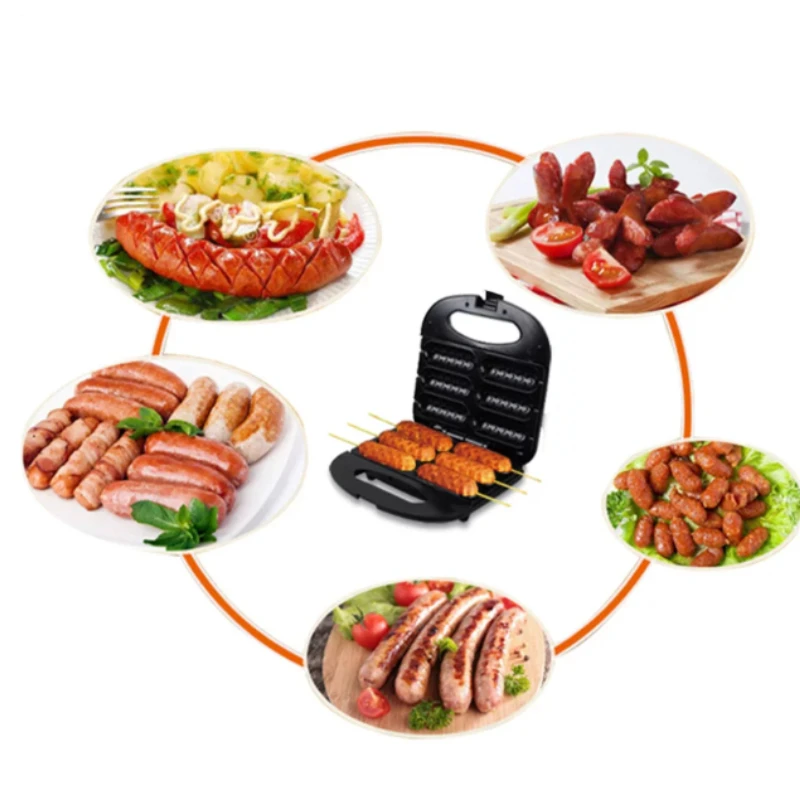 Commercial Hot Dog Roller Sausage Grilling Machine Electric Breakfast Sausage Maker Home Hot Dog Roaster