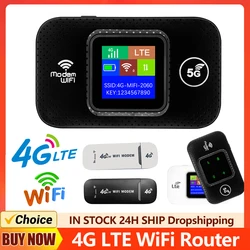 150Mbps 4G LTE Wireless WiFi Router Portable WiFi Mobile Hotspot Modem with SIM Card Slot Qualcomm MSM8916 Chip for Home Travel