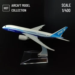 Scale 1:400 Metal Aircraft Model, Boeing 787 Prototype Replica Airplane Diecast Aviation Miniature Art Ornament Toy