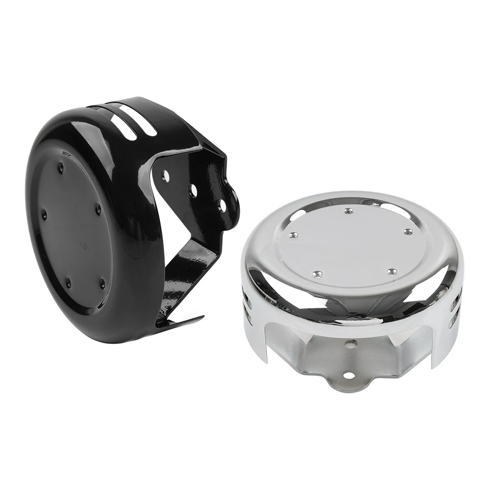 Motorbike 5 Hole Point Horn Cover Iron Chrome/Black For Harley Sportster XL Big Twin Cam Models 1991-up