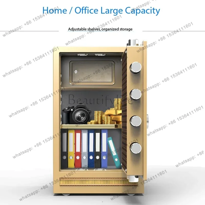 LJY 60cm 70cm 80cm All-steel Large Anti-theft Mechanical Safe Modernfurniture Mechanical Lock Safe Old-fashioned Household Safe