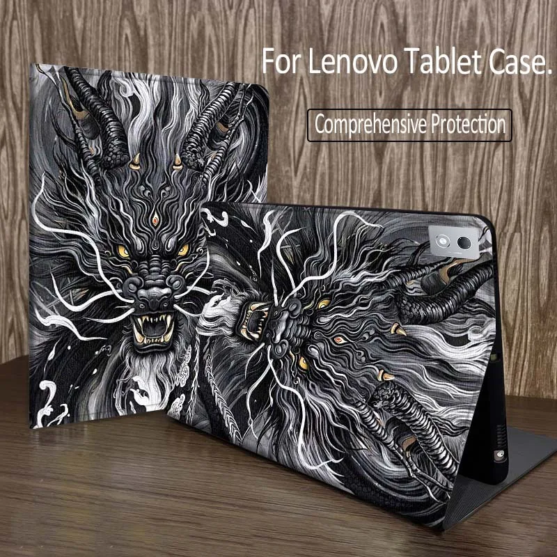 

Fashion Dragon Pattern Tablet Case For Legion Xiaoxin Pad P12 Pro Y900 GT 2023 2025 12.1 12.7 14.5 inch