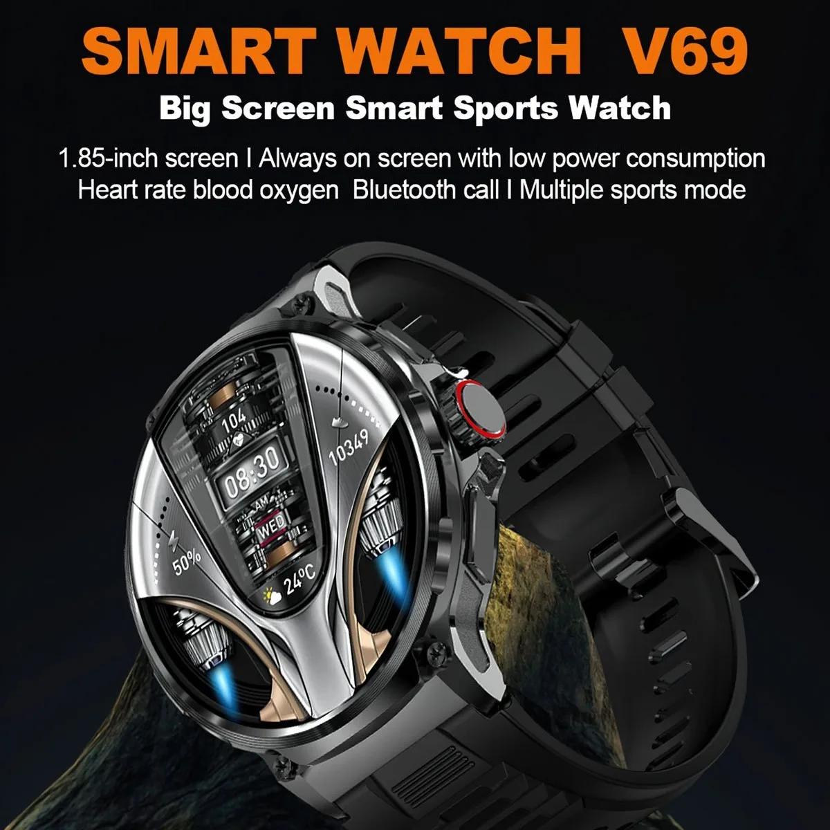 

2024 New 1.85-inch HD Smartwatch GPS Track HD Bluetooth Call 710 mah Large Battery 400+ dial Watch Suitable for Huawe Xiomi IOS