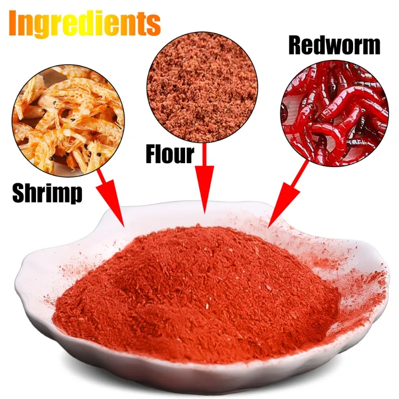 Musk King Slippery Fish Bane Red Worm Powder Fishing Bait Specialized Bait Additive for Carp Crucian Carp Tilapia Sea Bass view 6