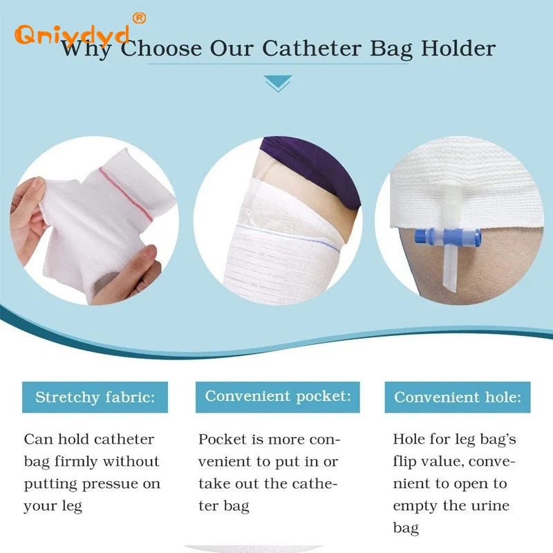 Urine Bag Holder Leg Sleeve Breathable and Elastic for Urine Drainage Bags Strap Holder Urinary Incontinence Supplies