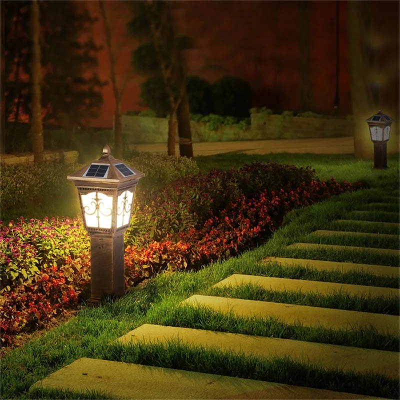 RONIN-Outdoor Solar Post Light, moderno pilar do pátio, iluminação LED impermeável para gramado, cerca do jardim, portão, varanda, pátio