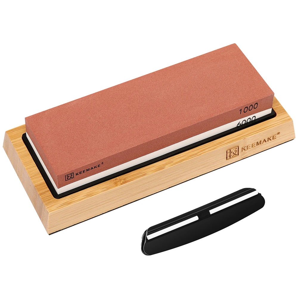 

Professional Knife Sharpener Whetstone Sharpening Stones Grinding Water Stone Kitchen Tools Bamboo Wood Based 1000 6000 Grit