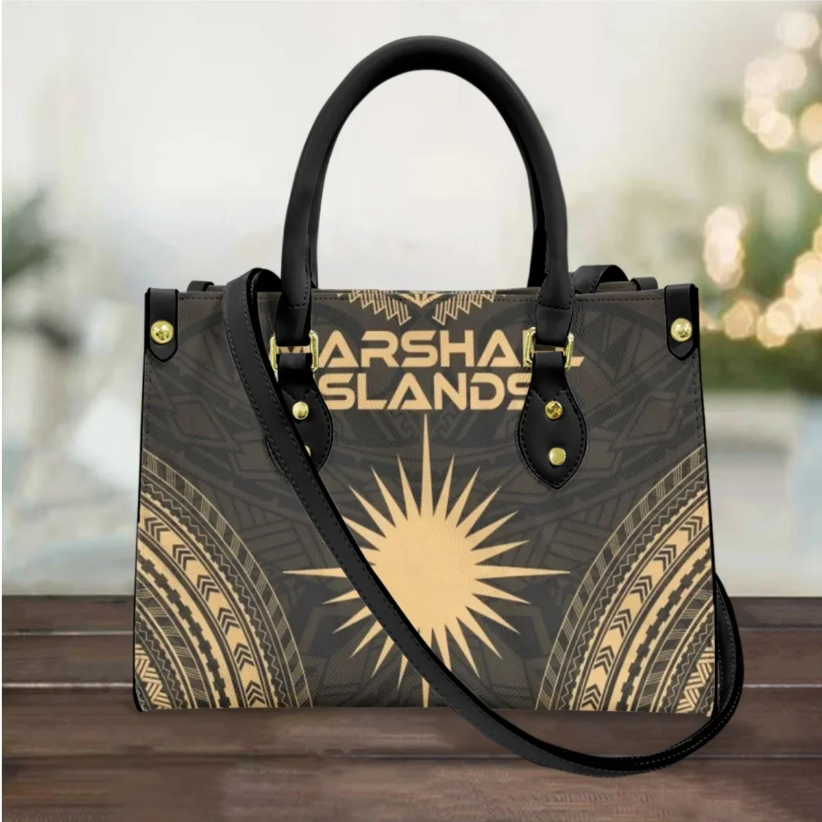 Marshall Island Kwajalein Flag Women's Handbags Polynesian Casual Shoulder Bags Luxury PU Leather Female Cross Body Bags Woman