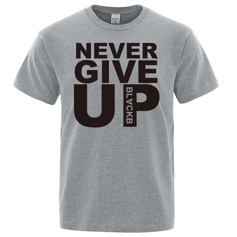 You'll Never Walk Alone Never Give Up T-Shirts Men Women Loose Oversized Short Sleeve Cotton Breathable Tops Casual Tee Clothes